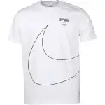 Nike T Shirts Men's White Crew Neck Moderate Straight Fit