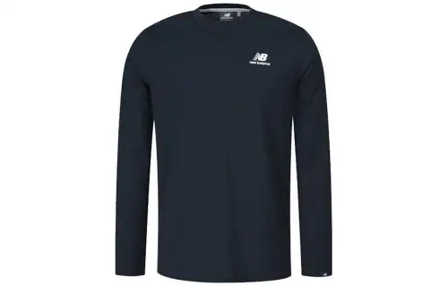 New Balance T Shirts Men's Black Crew Neck Moderate Straight Fit