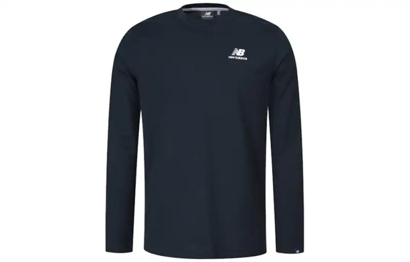 New Balance T Shirts Men's Black Crew Neck Moderate Straight Fit