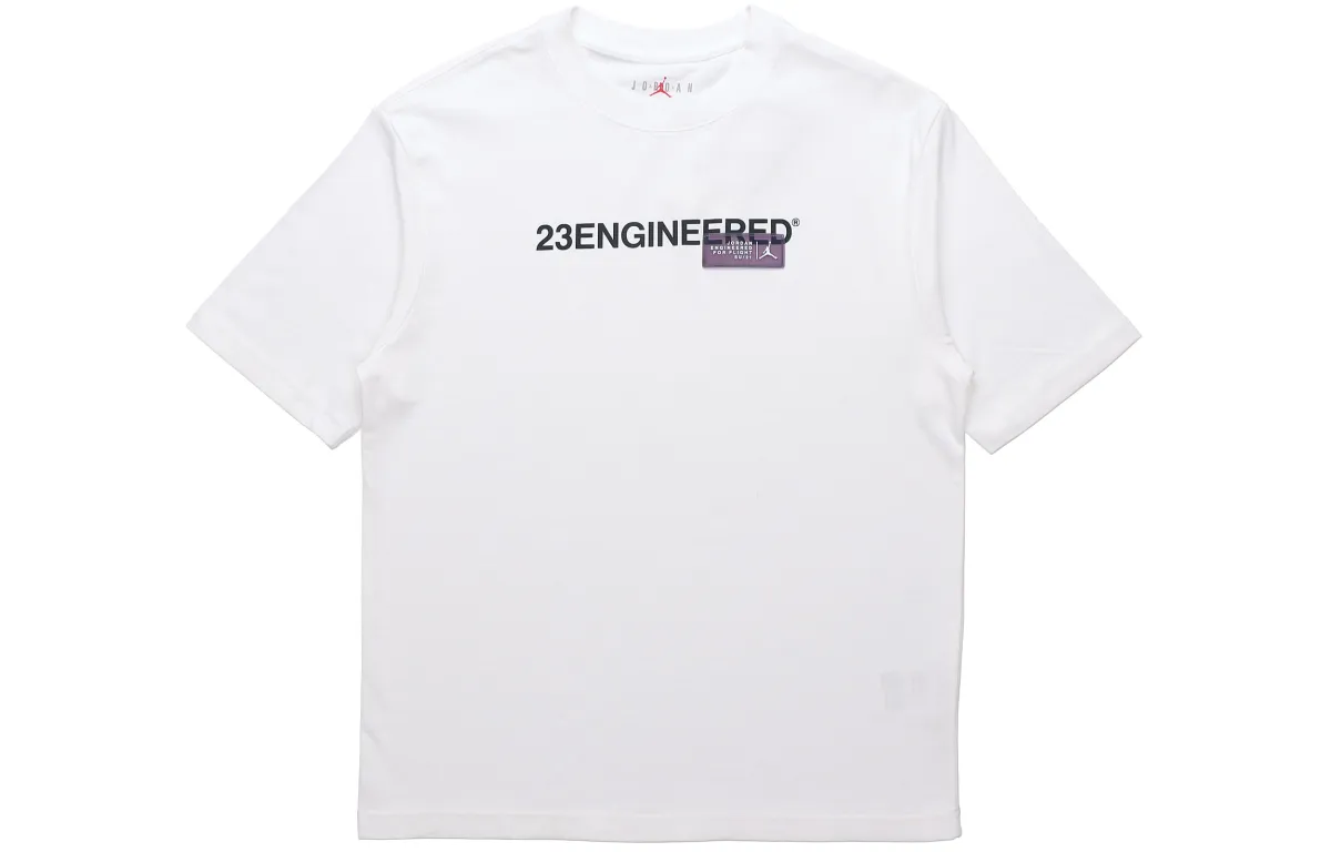 Jordan T-Shirts Men's White Crew Neck Moderate Straight Fit