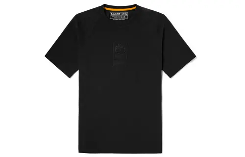 Timberland T Shirts Men's Black Crew Neck Moderate Straight Fit