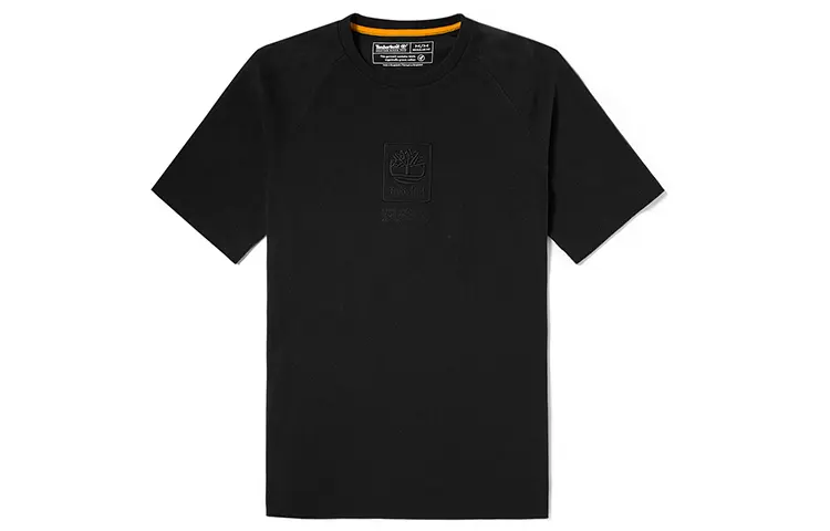 Timberland T Shirts Men's Black Crew Neck Moderate Straight Fit