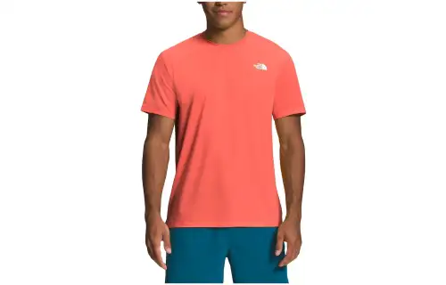 THE NORTH FACE T Shirts Men's Vintage Orange Crew Neck Moderate Straight Fit