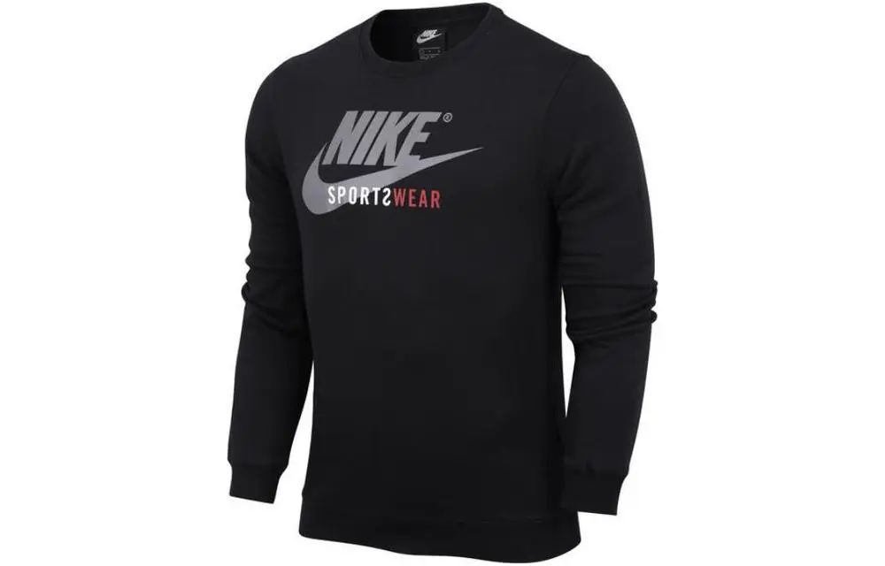 Nike T-Shirts Men's Black Crew Neck Moderate Straight Fit