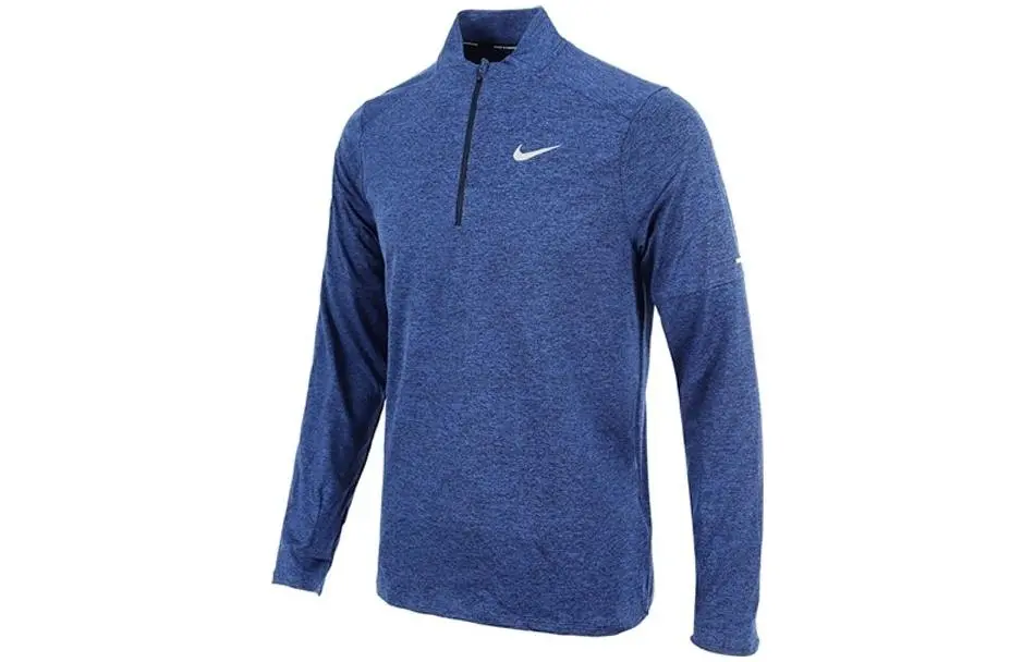 Nike T-Shirts Men's Dark Blue Crew Neck Moderate Straight Fit