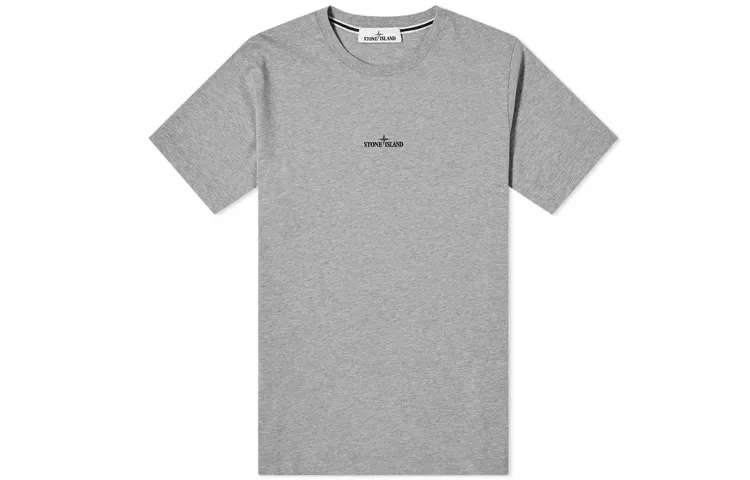 STONE ISLAND Logo Printed Crewneck T Shirt