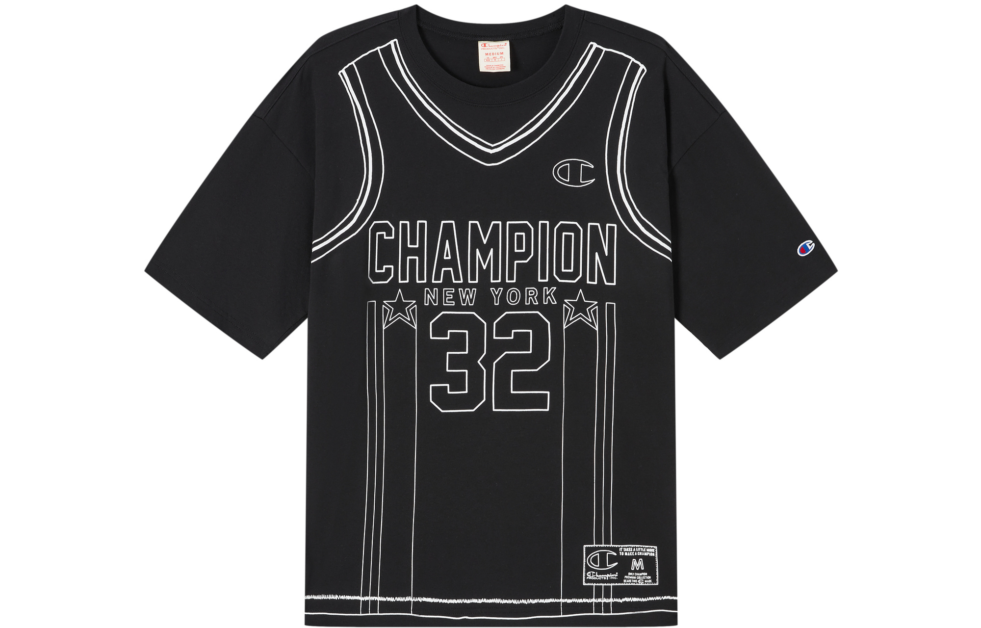 Champion T Shirts Unisex Crew Neck Moderate Straight Fit
