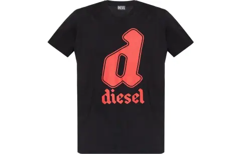 DIESEL T-Shirts Men's Black Crew Neck