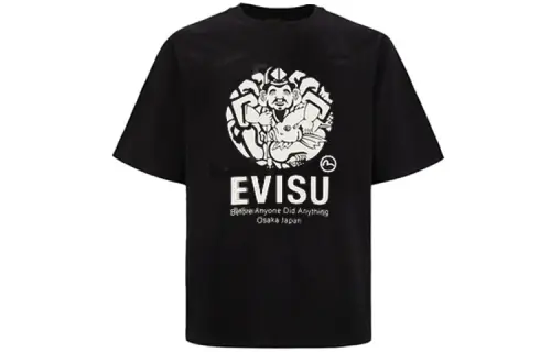 EVISU T Shirts Men's Crew Neck Moderate Straight Fit