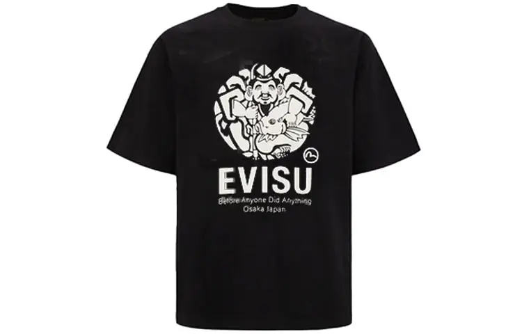 EVISU T Shirts Men's Crew Neck Moderate Straight Fit