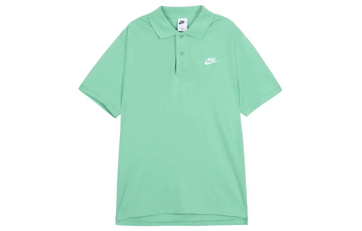 Nike T-Shirts Men's Green Yellow Polo Collar Moderate