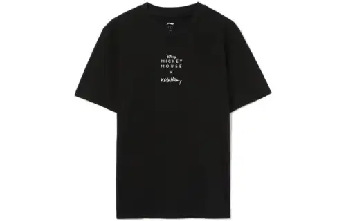 Li Ning Sports Fashion Collection T Shirts Men's Black Crew Neck Thin Straight Fit