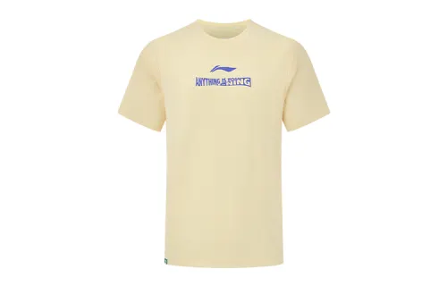 Li Ning Culture Shirt Collection T Shirt Men's Light Yellow