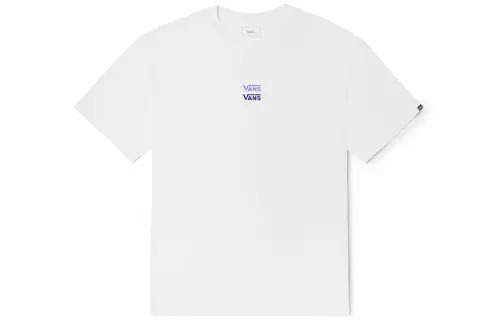 Vans OVERSIZE T Shirts Unisex White Crew Neck Moderate Straight Fit