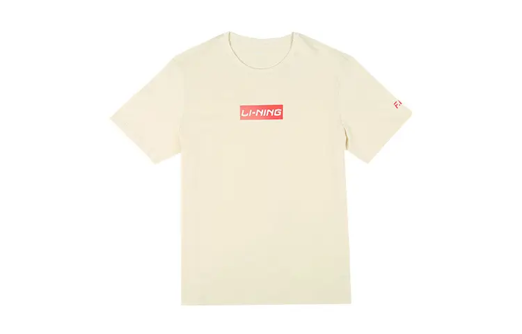 Li Ning Sports Fashion Collection T Shirt Unisex Cassava Apricot