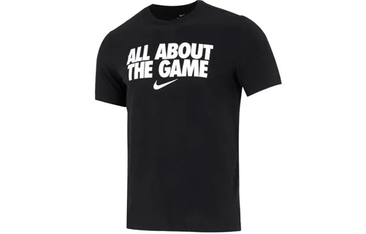 Nike T-Shirts Men's Black Crew Neck Moderate