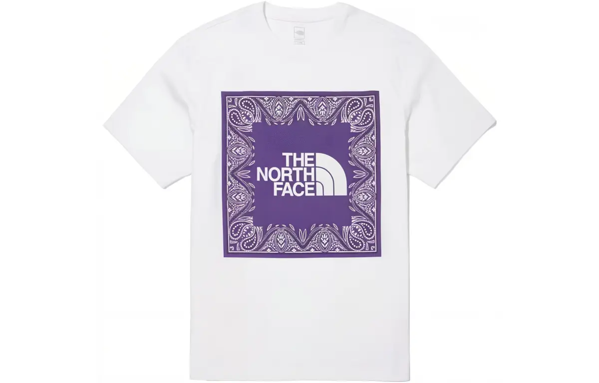 THE NORTH FACE T Shirt Unisex White Purple