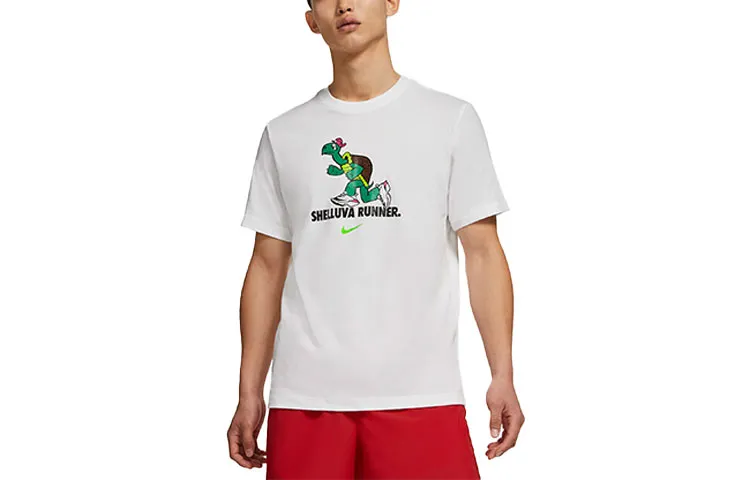 Nike T-Shirts Men's White Crew Neck Moderate