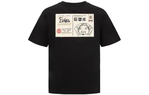EVISU T Shirts Men's Crew Neck Moderate Straight Fit