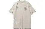 Li Ning T Shirts Men's Silver Gray Crew Neck Moderate Straight Fit