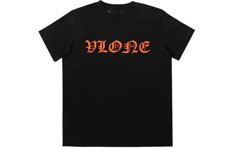 VLONE T Shirts Unisex Black Crew Neck Moderate Straight Fit