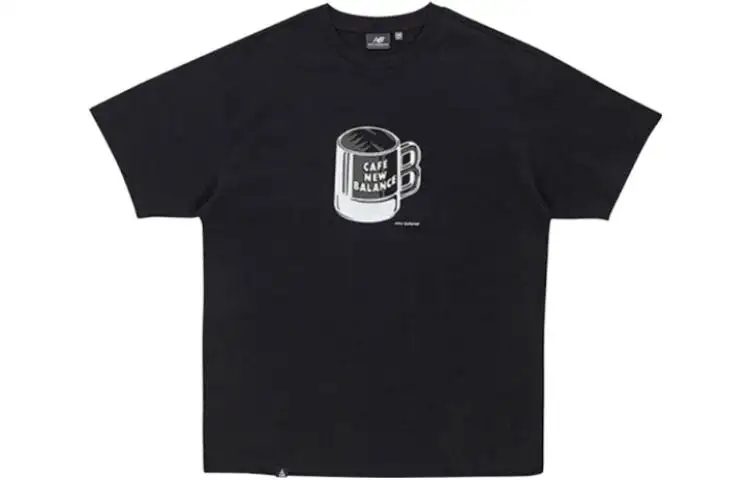New Balance T Shirts Men's Black Crew Neck Moderate Other