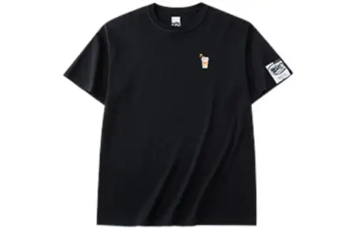 ANTA T Shirts Unisex Black Crew Neck Moderate Straight Fit