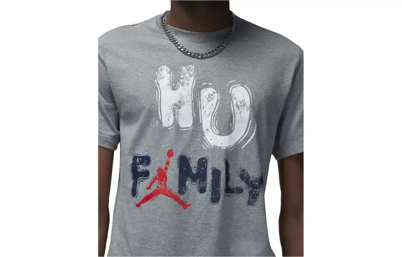Nike T Shirts Men's Gray Crew Neck Moderate Straight Fit
