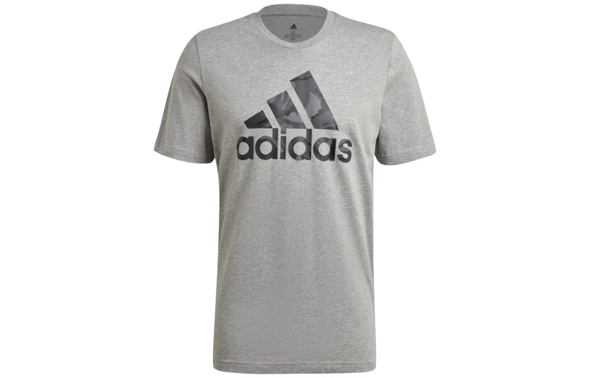 Adidas T-Shirts Men's Gray Crew Neck Moderate