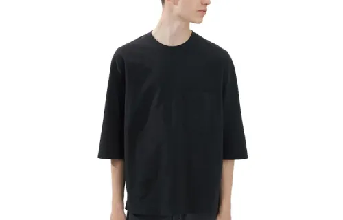 UNIQLO U Collection T Shirts Unisex Black Crew Neck Moderate Straight Fit