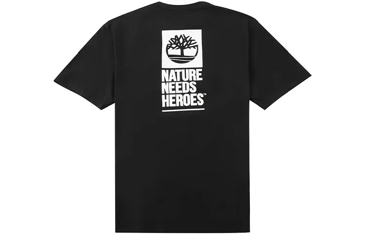 Timberland T Shirts Men's Black Crew Neck Moderate Straight Fit