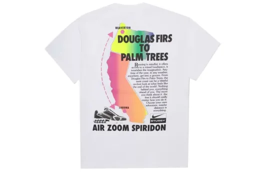 Nike X Stussy Air Zoom Spiridon Douglas Firs To Palm Trees T shirt