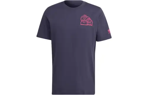 Adidas Originals Set in Sleeve T Shirt Unisex Navy Blue