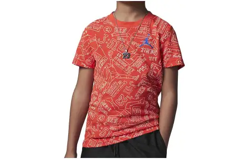 Jordan T Shirts Kids Multicolor Crew Neck Moderate Straight Fit