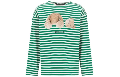 PALM ANGELS T Shirts Men's Green Crew Neck