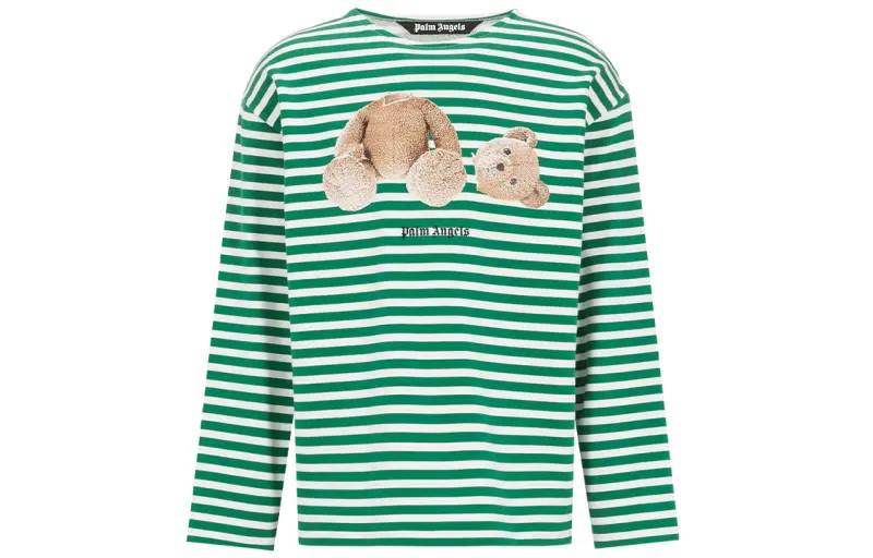 PALM ANGELS T Shirts Men's Green Crew Neck