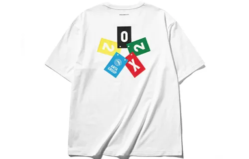 ANTA T Shirts Men's White Crew Neck Moderate Straight Fit