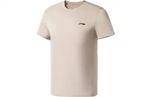 Li Ning Fitness Series T Shirts Men's Crew Neck Moderate Straight Fit