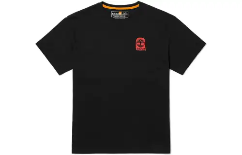 Timberland T Shirts Men's Black Crew Neck Moderate