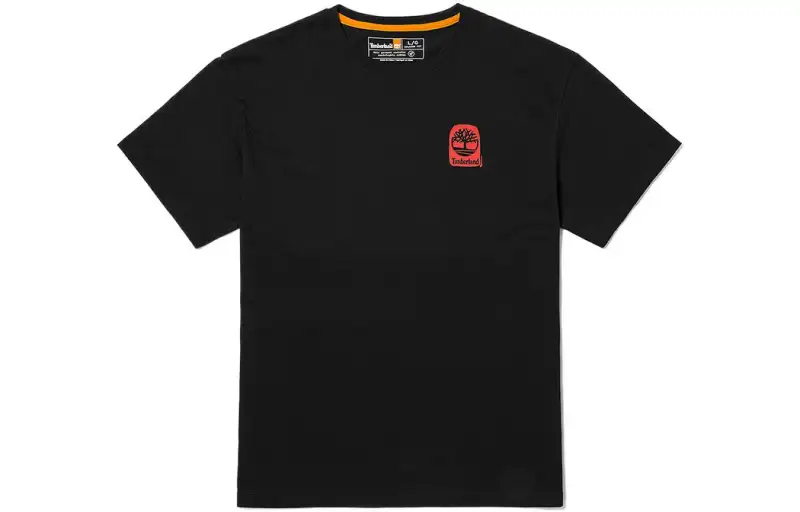 Timberland T Shirts Men's Black Crew Neck Moderate