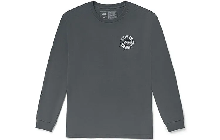 Vans T-Shirts Unisex Gray Crew Neck Moderate Straight Fit