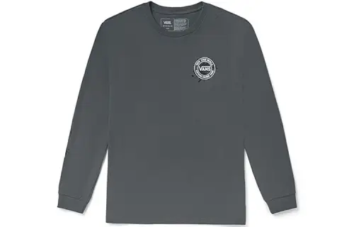 Vans T Shirts Unisex Gray Crew Neck Moderate Straight Fit
