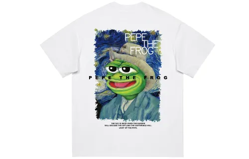Pepe The Frog T Shirts Unisex Crew Neck Moderate Heavyweight