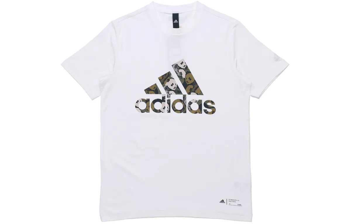 Adidas T-Shirts Unisex White Crew Neck Moderate