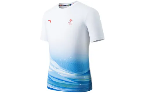 ANTA T Shirts Men's White Crew Neck Moderate Straight Fit