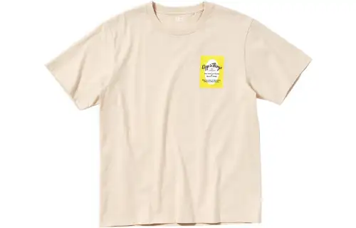 UNIQLO T Shirt Unisex Light Beige