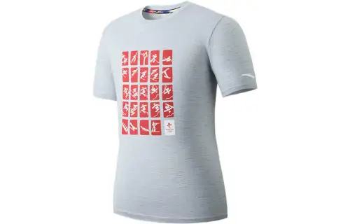 Anta T Shirt Men's Cloud Gray Heather Gray
