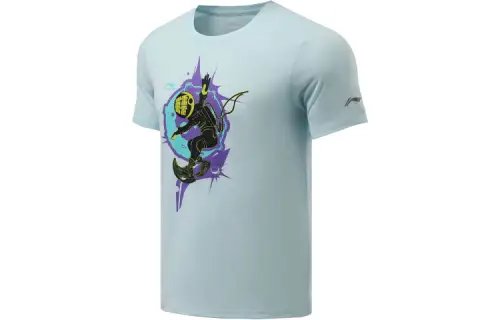 Li Ning Running Collection T Shirt Men's Light Blue