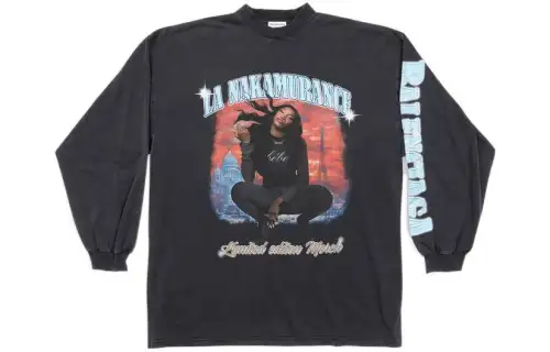 Balenciaga Music Aya Nakamura Merch Long Sleeve T Shirt Oversized