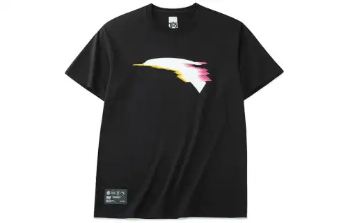 ANTA T Shirts Unisex Black Crew Neck Moderate Straight Fit